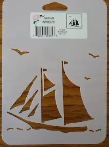 Plantilla Velero W9378 StenSource Artesanías Tarjetas Marinas Playa Tropical Náutico - Imagen 1 de 1