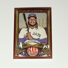 Vladimir Guerrero Jr. 2023 Allen and Ginter Rip Card #RC-VGJ #'d /199 (Ripped)