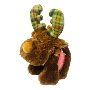 Peluche Russ Berrie Marty Alce astas a cuadros animal de peluche 8" marrón juguete de peluche - Imagen 1 de 10