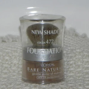 Loreal Bare Naturale Powder Mineral Foundation SPF 19 Cocoa 472, .35 oz - Picture 1 of 3