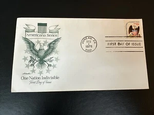 FDC AMERICANA SERIES ONE NATION INDIVISIBLE CACHET WITH 13c FLAG EAGLE 1976 - Picture 1 of 2