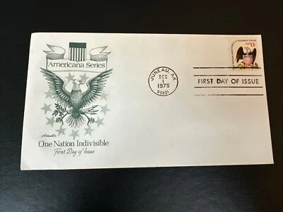 FDC AMERICANA SERIES ONE NATION INDIVISIBLE CACHET WITH 13c FLAG EAGLE 1976 - Image 1 of 2