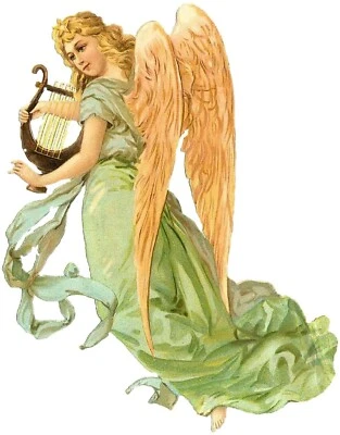 Transferencia de hierro Angel vintage para camiseta + otras telas claras y oscuras #7 Foto 1 de 4