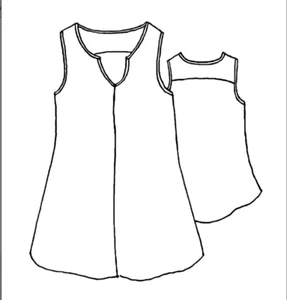 FLAX Linen TRUE TUNIC sleeveless L 1G 2G camisole tank top Cream or Black Plus - Picture 1 of 5