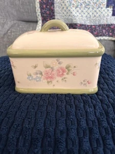 Vtg Pfaltzgraff Tea Rose Kitchen Keeper and Lid or Tea Keeper - Picture 1 of 6