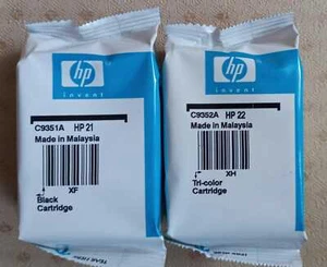Original HP 21 + HP 22 tintenpatronen C9351A + C9352A - DE-Kostenloser versand - Bild 1 von 5