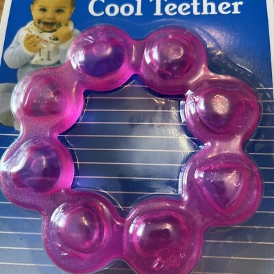 Anillo mordedor Baby King rosa oscuro relleno de agua 0-18 meses juguete calmante sin BPA Foto 1 de 4