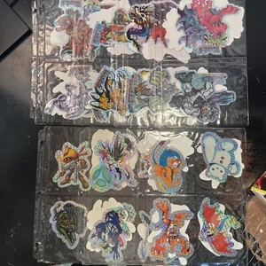 HUGE DIGIMON Prism Foil Internet Communication Oversized Vending Sticker Lot - Picture 1 of 15