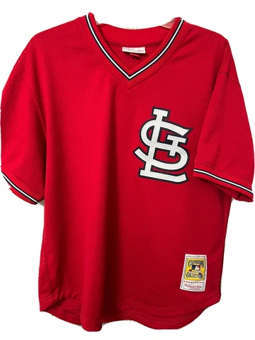 Mens Mitchell & Ness Ozzie Smith St Louis Cardinals Jersey Red Mesh Size XL 1996 Cover