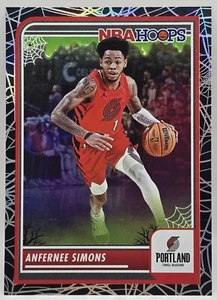 Anfernee Simons 2024 Panini Haunted Hoops Holo Web SSP Halloween Portland - Picture 1 of 2