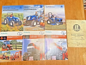 Lot Of 7 Tractor Brochures- New Holland & Kubota, MF Shop Manual - Picture 1 of 14