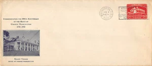 U524 1 1/2c Mount Vernon on #10 cover with Souren cachet, scarce [102423] - Picture 1 of 1
