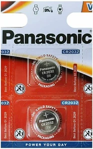 2 x Panasonic CR2032 3V Lithium Coin Cell Battery DL/BR 2032 Longest Expiry - Picture 1 of 1