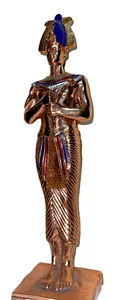 Goddess Osiris God of deceased Egyptian Antiques Solid Stone Copper panting 12" - Picture 1 of 16
