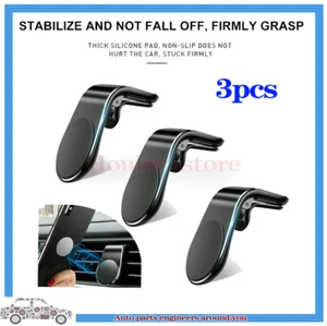 3 PCS  Universal Cell Phone Holder Car Air Vent Magnetic Magnet Stand Mount - Picture 1 of 9