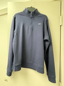 Boys Vineyard Vines 1/4 Zip Classic Pullover Sweater Size Large 16 Whale Logo - Picture 1 of 3