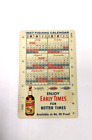 Portefeuille publicitaire carte calendrier de pêche - 1957 Early Times Whisky