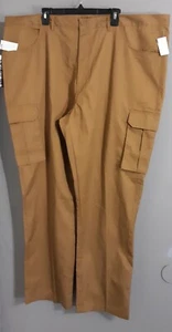 NEW-MEN'S JEANSTATION TACTICAL CARGO/STRAIGHT-FIT WORK OUTDOOR BROWN PANTS.SZ 48 - Picture 1 of 9