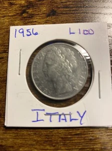 Italien L100 Lira 1956, Republica Italiana, Weltmünzen, - Bild 1 von 4