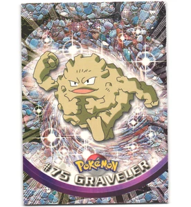 Pokemon 1999 Damaged Topps Series 1 3rd Print Green Logo Graveler 75 - Picture 1 of 2