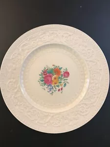 Vintage Royal Cauldon England Established 1774 Embossed Floral 11” Dinner Plate - Picture 1 of 8