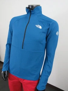 Mens North Face Summit 1/2 Zip Futurefleece Fleece Sweater Pullover Jacket Blue - Picture 1 of 12