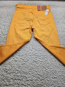 Levi's Men's 541 Athletic Fit White Tab Jeans Neon Orange 34x34 NWT - Picture 1 of 9