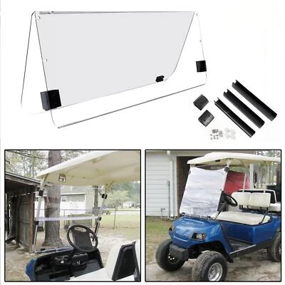 For Yamaha G22 2003-2006 Foldable Clear Golf Cart Windshield PC Windscreen - Image 1 of 4