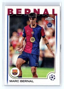 2024 Topps Chrome UEFA Club Competitions Silver Refractor Marc Bernal Rookie RC - Picture 1 of 2