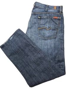 7 Seven for all Mankind Austyn Jeans Mens 40x32 Relaxed Baggy Blue Dark Wash - Picture 1 of 22