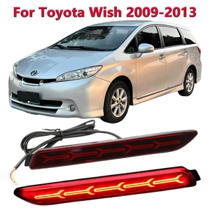 2 PCS Full LED Rear Bumper Reflector Lights Kit For Toyota Wish 2009-2013 - Picture 1 of 7