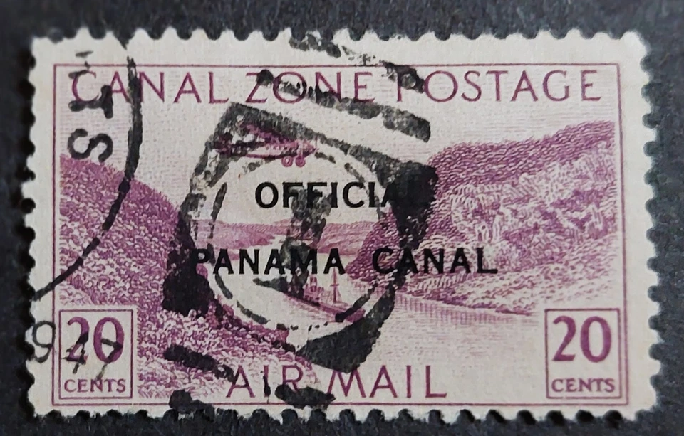 Canal Zone CO4 alm F/VF postally used, uncommon,  low issue #, Scott $4 as CTO - Image 1 of 1