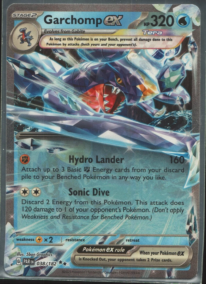 Garchomp ex - Double Rare SV04: Paradox Rift 038/182 NM - Image 1 of 2