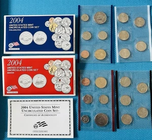 2004 U.S. Mint Brilliant Uncirculated 22 Coins w/ OGP & COA ~Philadelphia Denver - Picture 1 of 8