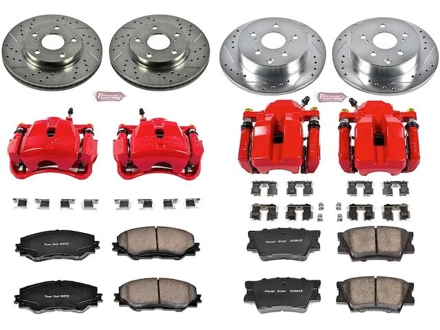 Kit de pastilha de freio dianteiro e traseiro e rotor para 2006-2011 Toyota RAV4 2007 ZP359TB - Imagem 1 de 1