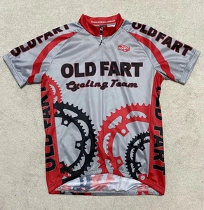 Suarez Old Fart Radsport Team Trikot Zip Shirt Herren Large grau rot lustig Bike - Bild 1 von 11