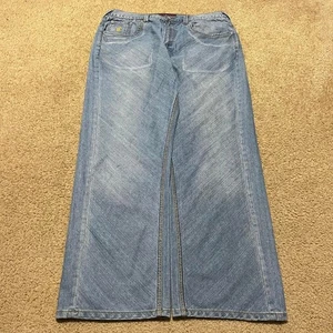 Rocawear Y2K Baggy Skater Embroidered Light Washed Jeans 38Wx33L - Picture 1 of 6