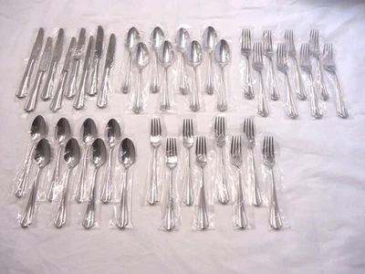HAMPTON SILVERSMITHS CARMEN STAINLESS FLATWARE SET CHINA Foto 1 de 4