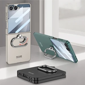for Samsung Galaxy Z Flip 7/Flip 6 Shockproof Secure Ring Kickstand Case w/ Film - Picture 1 of 23