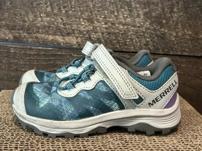 Zapatilla deportiva de senderismo Merrell Nova 2 Jr, color azul puerto/verde, niños pequeños 8M Foto 1 de 4