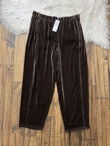 Eileen Fisher Größe L Zaunkönig Samt Laterne Knöchelhose Neu mit Etikett $ 288 - Bild 1 von 6