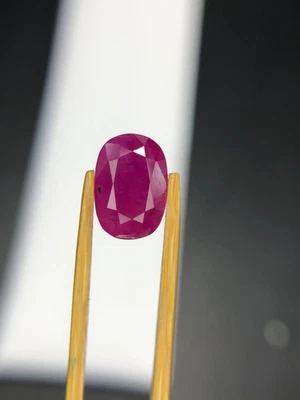 2 Cts Natural Included ruby Pinkish Red Color Oval Shape gemstone From Afghanis - Image 1 of 4
