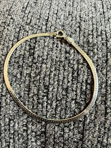 Sterling Silber 6,5" Fischgrät Kette Armband - Bild 1 von 3