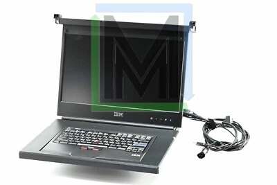 1723-8BX 1723-HC1 IBM 1U 18.5" LCD VGA CONSOLA KVM con KEYBRD - SIN RIELES Foto 1 de 4