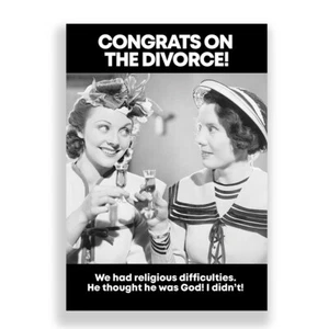 FUNNY DIVORCE CARD | RUDE DIVORCE CARD | JOKE GIFT | DIVORCE CARD - Picture 1 of 3