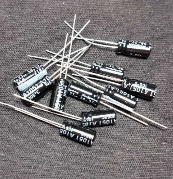 10x Rubycon 50v27uf Radial Electrolytic Capacitors 27uF 50v /Replacing 35v 25v