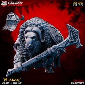 Miniaturas Elf Bull Giant, Mesa Wargaming RPG D&D Fantasía Elfos - Imagen 1 de 1