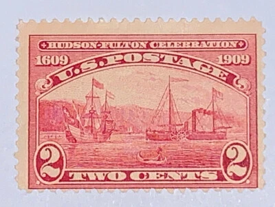 Sellos de viaje: estampillas de Estados Unidos de 1909 Scott #372, S.S. Clermont, 2 centavos, como nuevas, og, mnh Foto 1 de 4