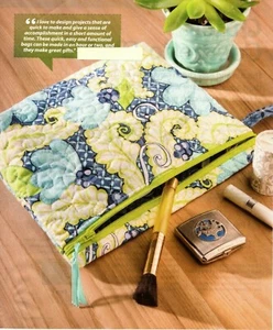 Quick Cosmetic Clutch Quilt Pattern Pieced CL - Picture 1 of 1