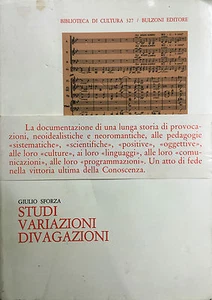 (Pedagogia) G. Sforza - STUDI VARIAZIONI DIVAGAZIONI - Bulzoni 1986 - Imagen 1 de 1